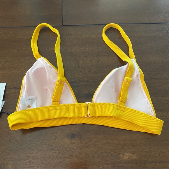 Shade & Shore Women's Ribbed Triangle Bikini Top - Picture 3 of 6